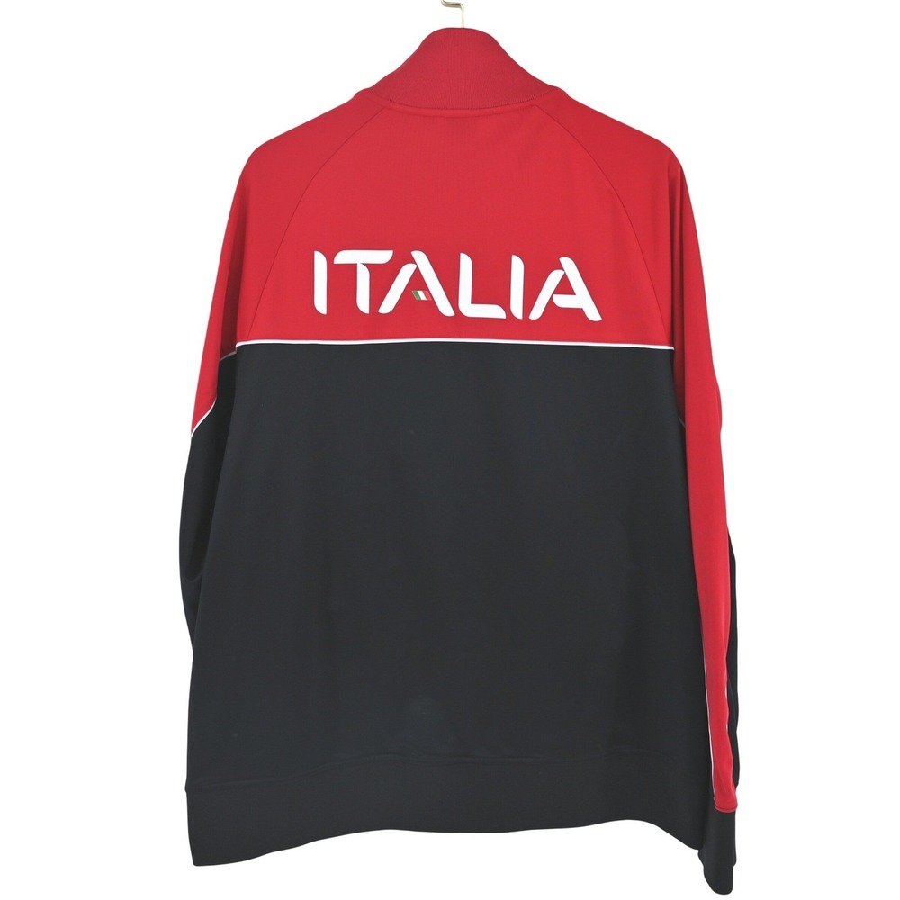 Fila Sport Mens Italia Track Jacket XL Red Black Colorblock Full Zip Streetwear